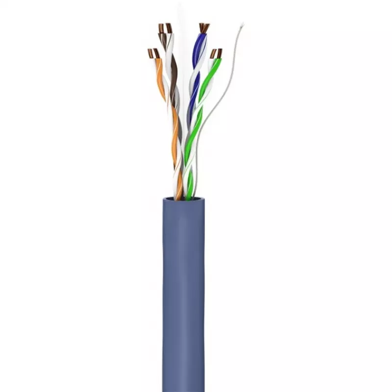 Cavo di rete Goobay CAT 6a U/UTP 50 m blu - rame massiccio, AWG 23/1, LSZH (96092)