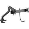 GOOBAY supporto da scrivania per doppio monitor Office (nero)