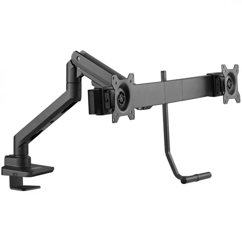 GOOBAY supporto da scrivania per doppio monitor Office (nero)