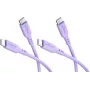 Goobay set 2x cavo in silicone USB-C, 1,5 m, viola (81249)