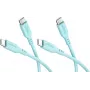 Goobay set 2x cavo in silicone USB-C, 1,5 m, turchese (81248)