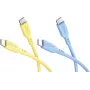 Goobay Sun & Sky set 2x cavo in silicone USB-C 1,5m giallo blu 81274