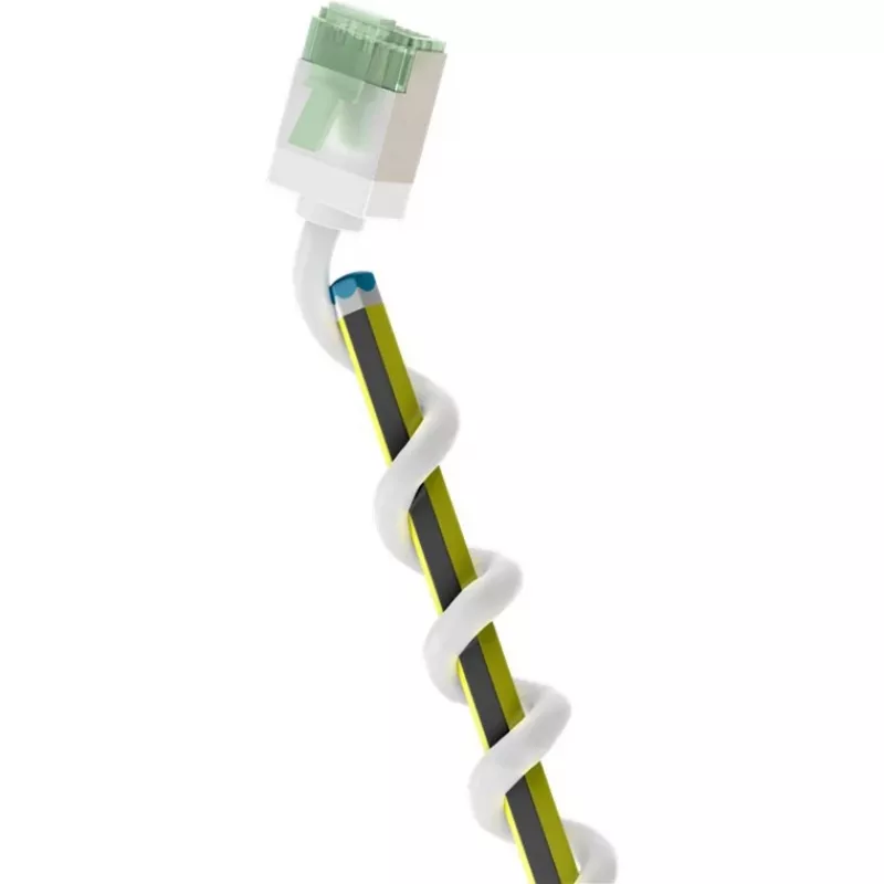 Goobay cavo patch CAT 8.1 Slim U/FTP ultraflex, 0,5 m, bianco, connettori extra-corti, 40 Gbps 74359