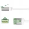 Goobay cavo patch CAT 8.1 Slim U/FTP ultraflex, 0,5 m, bianco, connettori extra-corti, 40 Gbps 74359