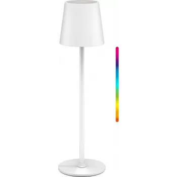 Goobay lampada da tavolo LED senza fili, taglia M, 38 cm, RGBW, bianco (76568)