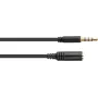 Good Connections Cavo di prolunga audio TRRS 3,5mm a 4 poli, maschio a femmina, 1,5m, nero AS-35V4B15