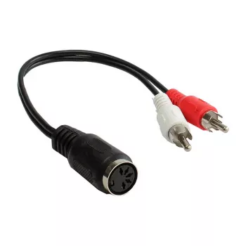 Good Connections adattatore audio connettore femmina DIN 5 pin a 2 connettori maschio RCA - 0,2 m