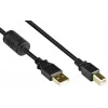 Good Connections Cavo USB 2.0 A su B con nucleo in ferrite, dorato, nero, 1m