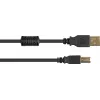 Good Connections Cavo USB 2.0 A su B con nucleo in ferrite, dorato, nero, 1m