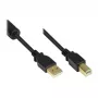 Good Connections Cavo USB 2.0 A su B con nucleo in ferrite, dorato, nero, 1m