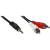 GoodConnections cavo audio jack stereo 3,5mm a 2x RCA maschio 2,5m nero AS-352C