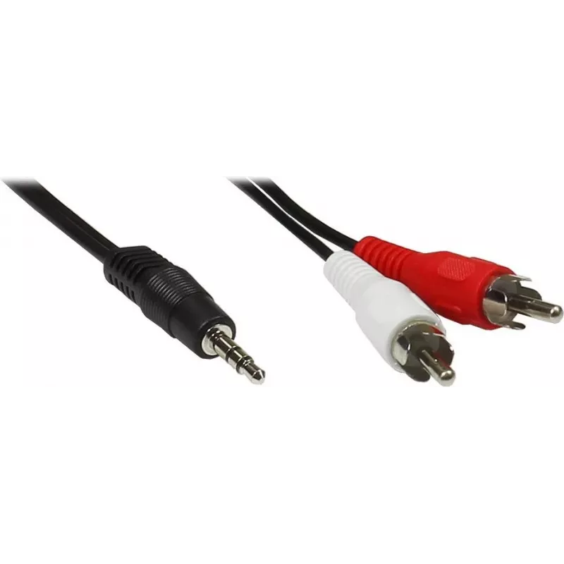 GoodConnections cavo audio jack stereo 3,5mm a 2x RCA maschio 2,5m nero AS-352C