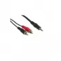 GoodConnections cavo audio jack stereo 3,5mm a 2x RCA maschio 2,5m nero AS-352C