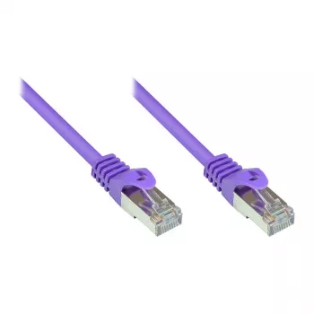 GoodConnections Alcasa cavo patch RJ45, Cat5e, UTP, 0,15m, placcato in oro, viola