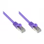 GoodConnections Alcasa cavo patch RJ45, Cat5e, UTP, 0,15m, placcato in oro, viola