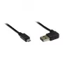 GoodConnections Alcasa cavo USB 2.0 A su Micro-B 2m, angolare, dorato