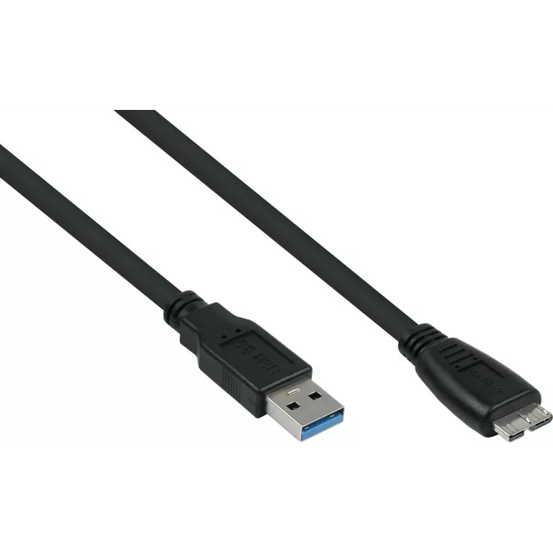 GoodConnections Alcasa cavo USB 3.2 Gen 1, USB-A a Micro-B, 1,8 m, nero