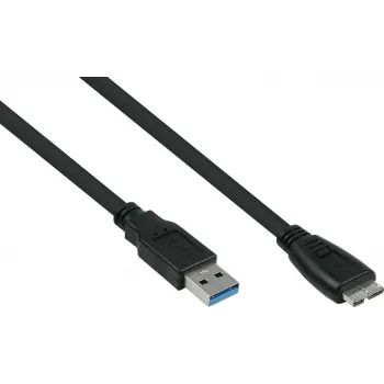 GoodConnections Alcasa cavo USB 3.2 Gen 1, USB-A su Micro-USB B, 1 m, nero