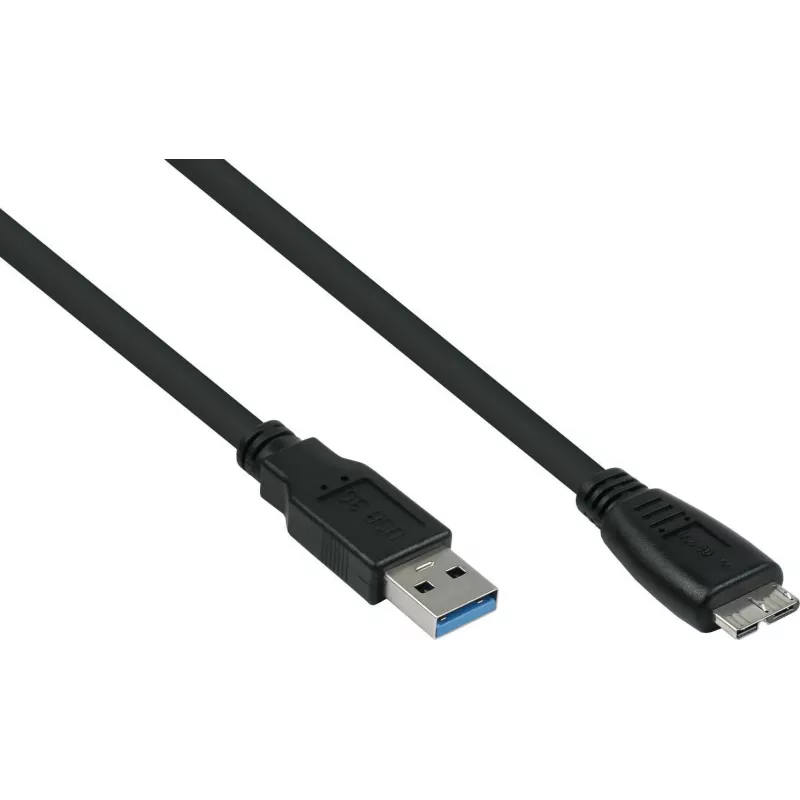 GoodConnections Alcasa cavo USB 3.2 Gen 1, USB-A su Micro-USB B, 1 m, nero