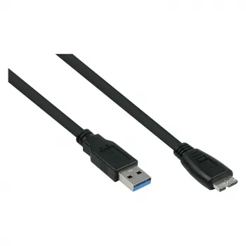 GoodConnections Alcasa cavo USB 3.2 Gen 1, USB-A su Micro-USB B, 1 m, nero