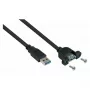GoodConnections Alcasa Cavo prolunga USB 3.2 Gen 1 (spina USB-A a spina USB-A) 1m, nero