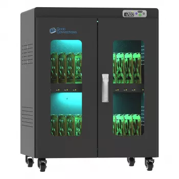 GoodConnections ANTARES PRO N24C carrello di ricarica notebook per laptop fino a 15,6 pollici, USB-C 65W PD 3.0, disinfezione UVC, nero