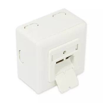 GoodConnections presa di rete a parete Cat.6, 2xRJ45, schermata, da parete, bianco perla RAL1013, GC-N0027
