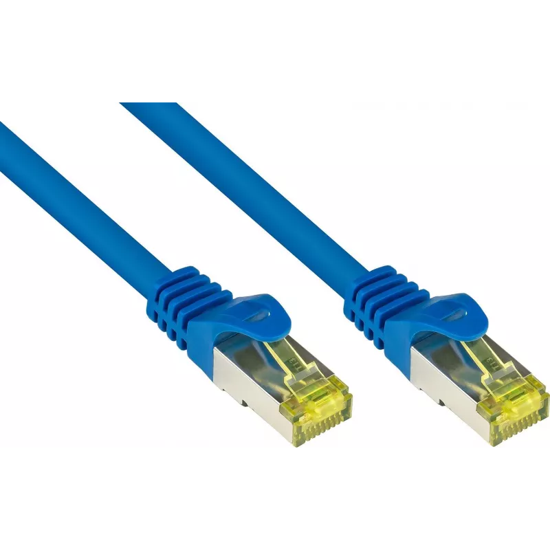GoodConnections cavo patch RJ45 Cat.7 S/FTP, 15m, blu, senza alogeni, 600MHz, protezione linguetta 8070R-150B