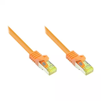 GoodConnections Cavo patch Cat.7 S/FTP RJ45 con protezione anti-piega (RNS®), 600MHz, LSZH, arancione, 15m