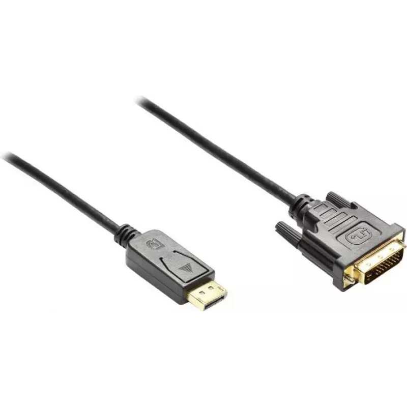 GoodConnections Cavo di collegamento DisplayPort su DVI-D 24+1 - Contatti placcati oro 24K - OFC - Nero - 5 m