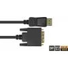 GoodConnections Cavo di collegamento DisplayPort su DVI-D 24+1 - Contatti placcati oro 24K - OFC - Nero - 5 m