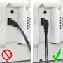 GoodConnections cavo di alimentazione Euro, spina Euro su IEC C7 (trifoglio), entrambi i connettori angolari a 90°, bianco, 1,5 m (1550-ZW015W)