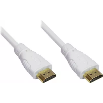 GoodConnections cavo HDMI High-Speed con Ethernet - connettori placcati oro - bianco - 1,5m