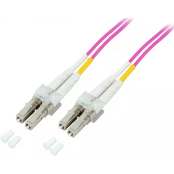 GoodConnections cavo patch in fibra ottica LC/LC Duplex OM4 multimodale, 2 m, aqua, LSZH LW-802LC4