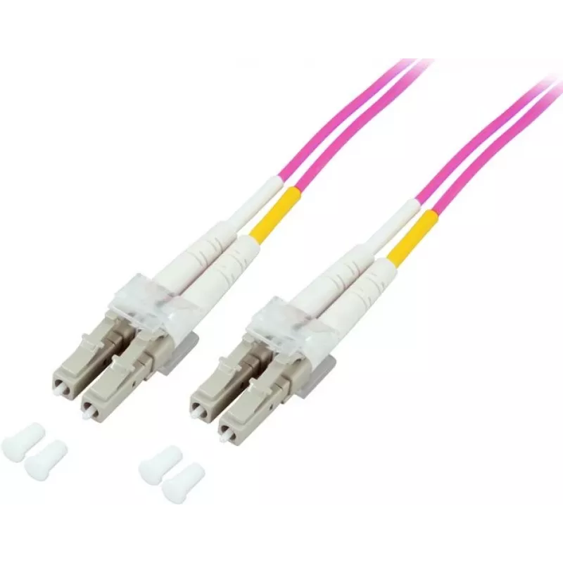 GoodConnections cavo patch in fibra ottica LC/LC Duplex OM4 multimodale, 2 m, aqua, LSZH LW-802LC4