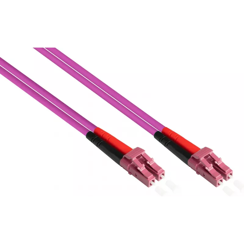 GoodConnections cavo patch in fibra ottica LC/LC Duplex OM4 multimodale, 2 m, aqua, LSZH LW-802LC4