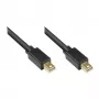 GoodConnections cavo Mini DisplayPort 1.2, connettore maschio su connettore maschio, dorato, nero, 1 m