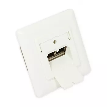 GoodConnections presa di rete Cat. 6, 2xRJ45, schermata, da incasso, compatibile con design, ingresso cavo verticale, bianco perla RAL 1013 (GC-N0025)