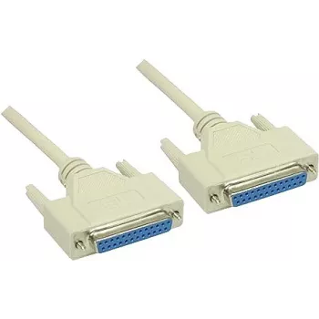GoodConnections cavo null modem DB25 femmina a DB25 femmina 1,8m grigio RS-232 seriale incrociato 4030