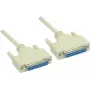 GoodConnections cavo null modem DB25 femmina a DB25 femmina 1,8m grigio RS-232 seriale incrociato 4030