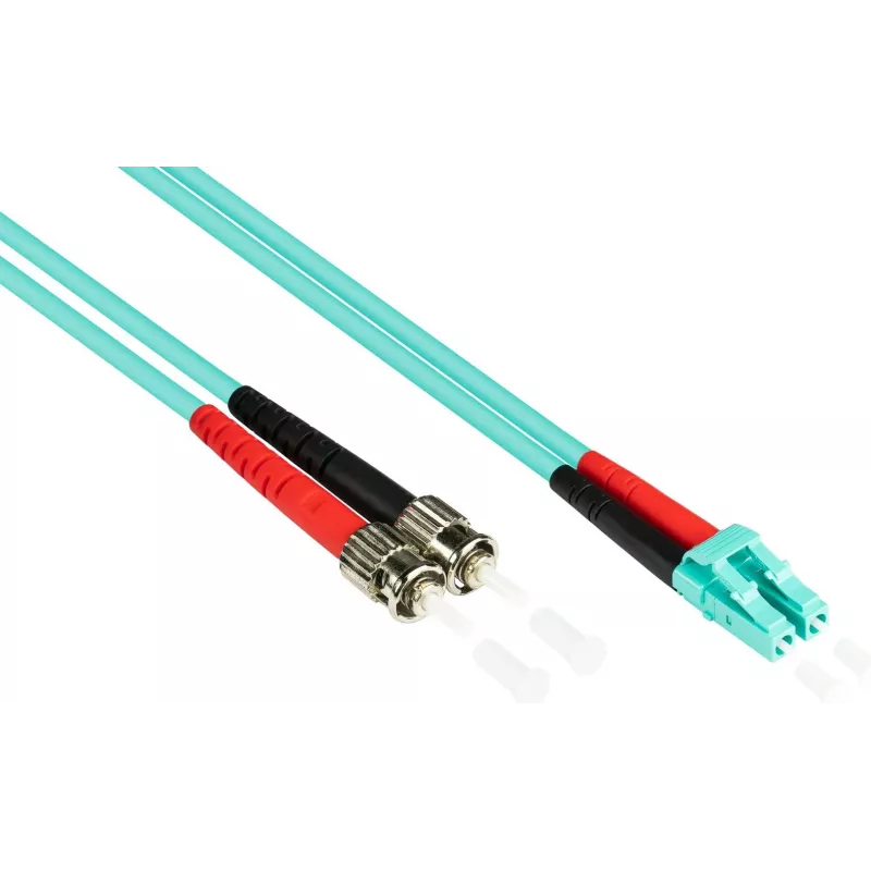 GoodConnections cavo patch in fibra ottica OM3 Duplex Multimode LC/ST, 50/125, LSZH, polarità intercambiabile, 1m