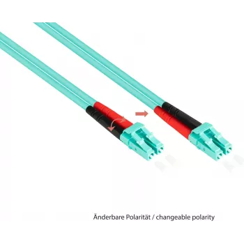 GoodConnections cavo patch in fibra ottica OM3 duplex multimodale SC su LC, 50/125 µm, 1m, LSZH acqua LW-801LS3
