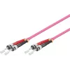 GoodConnections cavo patch in fibra ottica OM4 ST a ST multimodale duplex, 7,5 m, LSZH, viola LW-8075ST4