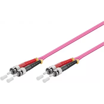 GoodConnections cavo patch in fibra ottica OM4 ST a ST multimodale duplex, 7,5 m, LSZH, viola LW-8075ST4
