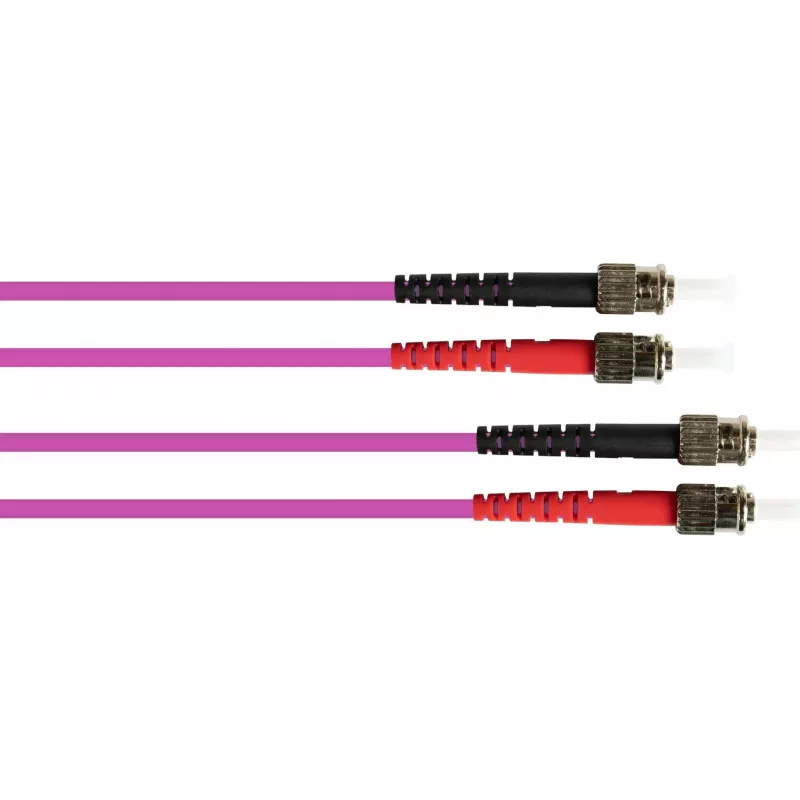 GoodConnections cavo patch in fibra ottica OM4 ST a ST multimodale duplex, 7,5 m, LSZH, viola LW-8075ST4