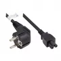 GoodConnections P0105-S018 cavo di alimentazione 1,8 m – connettore maschio Schuko tipo E+F a IEC C5 trifoglio – H05VV-F – 250 V 2,5 A – nero