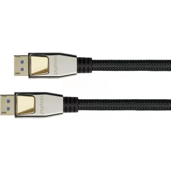 GoodConnections cavo PREMIUM DisplayPort 2.0, 54 Gbit/s, UHBR 13.5, 4K @240Hz / 8K @60Hz, connettore in metallo pieno, rame (DP20-PY020)