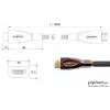 GoodConnections PYTHON Series cavo HDMI High-Speed con Ethernet, 4K UHD 60Hz, 18Gbps, placcato oro, treccia in nylon, 3m, nero (GC-M0018)