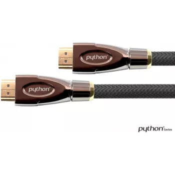 GoodConnections PYTHON Series cavo HDMI High-Speed con Ethernet, 4K UHD 60Hz, 18Gbps, placcato oro, treccia in nylon, 3m, nero (GC-M0018)