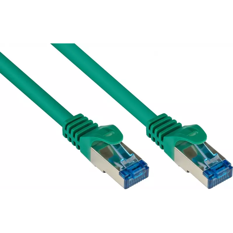GoodConnections RNS® cavo patch Cat. 6A S/FTP senza alogeni con protezione linguetta, 3 m, verde